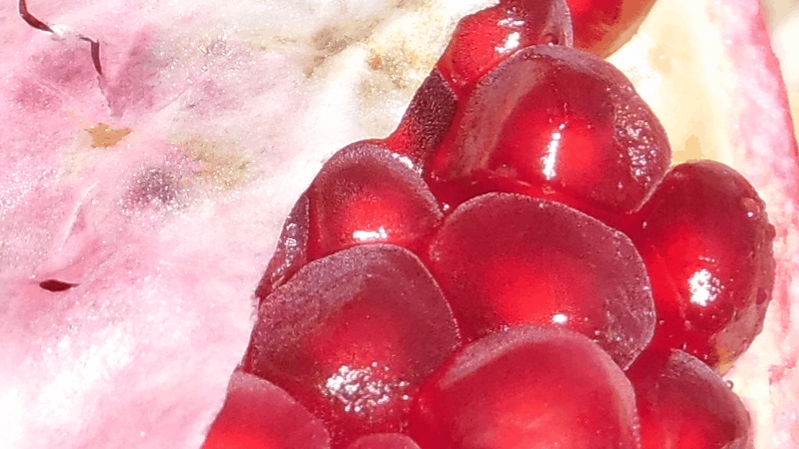Pomegranate seeds clear acne.
