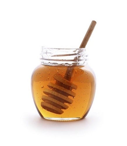 Raw honey does clear acne.