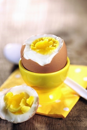 Vitamin E in eggs clears acne. 