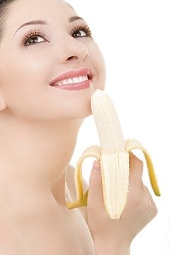Banana peel as a home acne remedy.