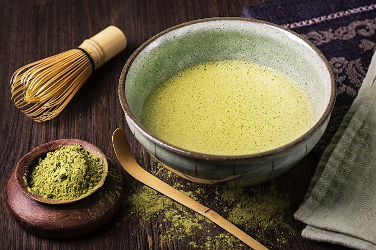 Topical green tea clears acne and skin.