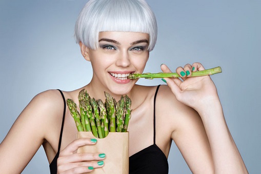 Alcohol defending acne/skin foods - asparagus.